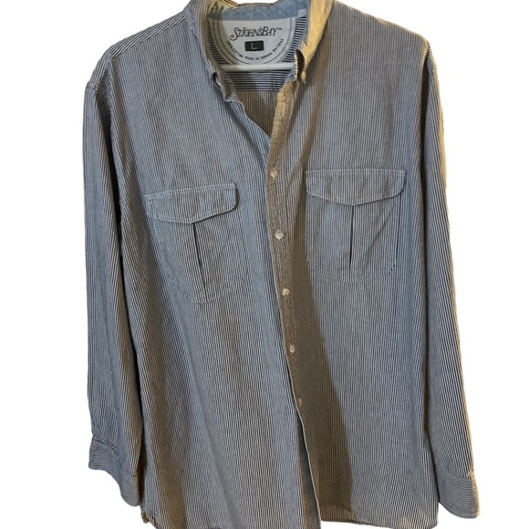 St Johns bay men’s large long sleeve button down shirt classic… - Picture 1 of 4